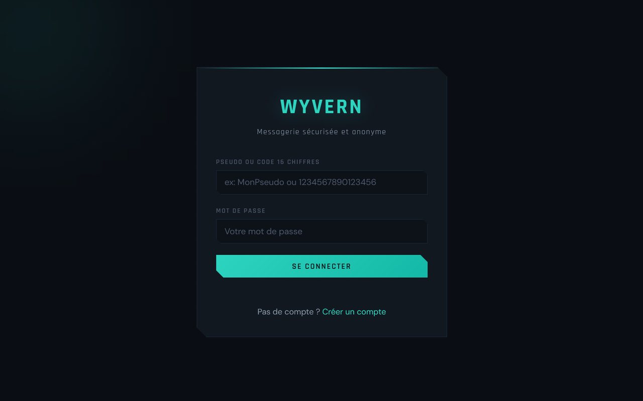 Wyvern login screen