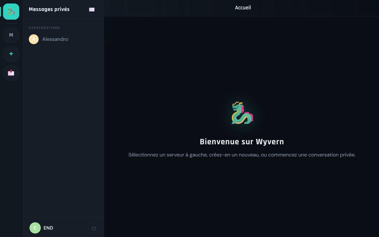 Wyvern welcome screen